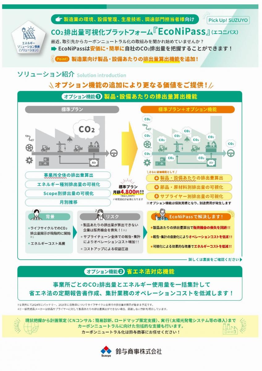 vol.51_EcoNiPass（製造業向け製品・設備あたりのCO2排出量算出機能）　23/06